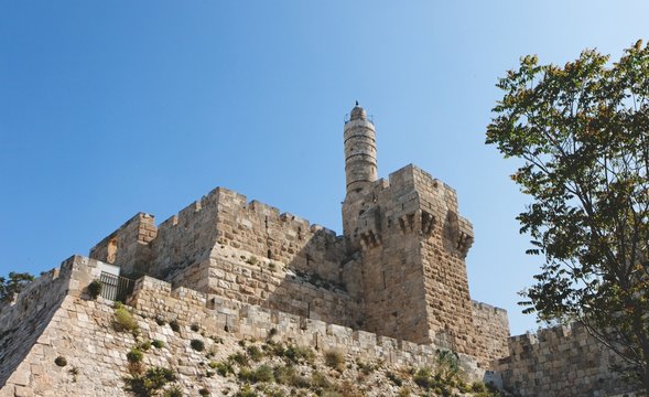 Ancient citadel and Tower of David in Jerusalem