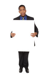 businessman - blank sign