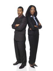 businesspeople - back to back