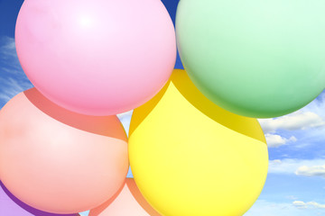 colored inflatable balls