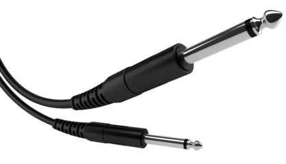 Cables jack sur fond blanc 1