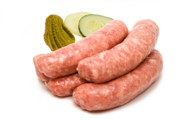 Rohe fränkische Bratwurst