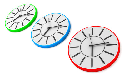 Three color clocks