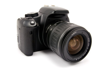 digital photo camera isolated on white background