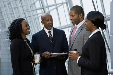 African businesspeople talking