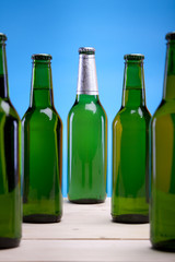 beer composition on table