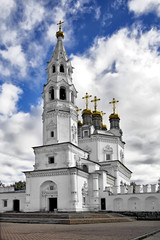 Fototapeta na wymiar Holy Trinity Cathedral with a bell tower