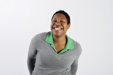 African woman smiling