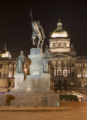 Fototapeta premium Prague - national museum and memorial of st. Vencelas