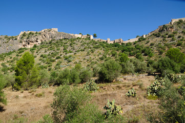 Fototapeta na wymiar The castle of Xativa (Spain)