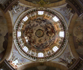 Prague - cupola of st. Nicholas church -