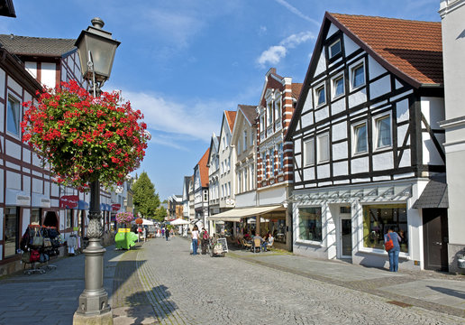 Die Fußgängerzone in Bückeburg