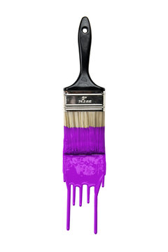 Paintbrush With Purple Paint