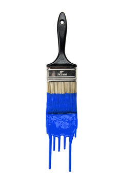 Paintbrush With Blue Paint