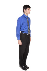 Caucasian businessman standing with arms at sides front view