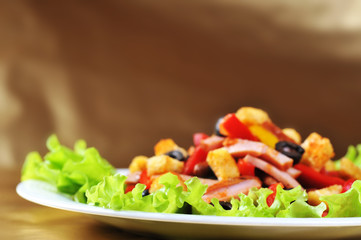 salad on  plate