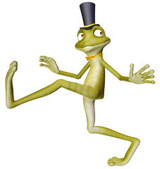 frog cartoon style walk © DM7