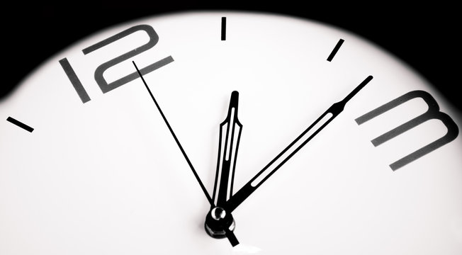 Clock - macro shot - time concept -