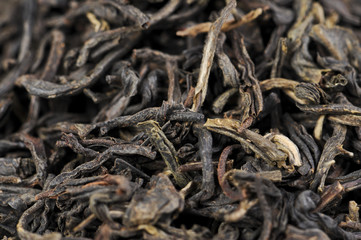 Macro of Lapsang Souchong tea