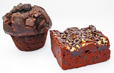 Muffin und Brownie
