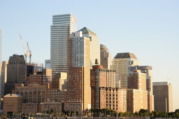 Fototapeta na wymiar Financial Buildings in New York City
