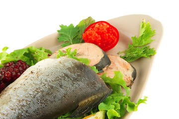 alaskan salmon and vegetables
