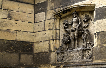 Relief an der Marienkirche in Pirna