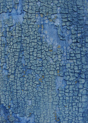 crackled blue paint on wood
