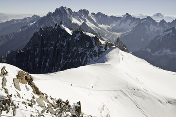 Vistas desde l'Aiguille du Midi (3842 metros)