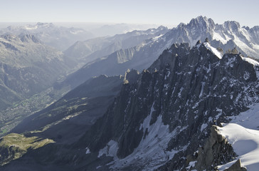 Vistas desde l'Aiguille du Midi (3842 metros)