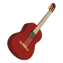 fully editable vector illustration classic guitar
