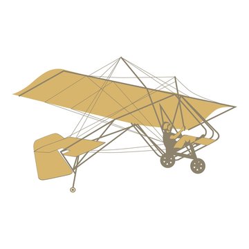 fully editable vector illustration of isolated glider