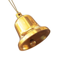 Ringing golden bell - obrazy, fototapety, plakaty
