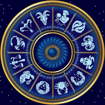Horoskop, blau