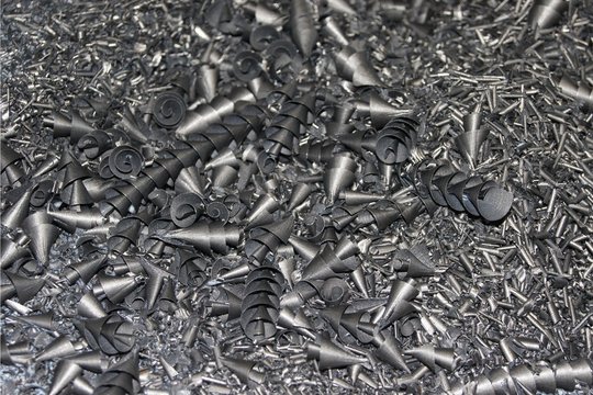 Abstrakt und dekorativ: Sp&auml;ne aus der Metallbearbeitung