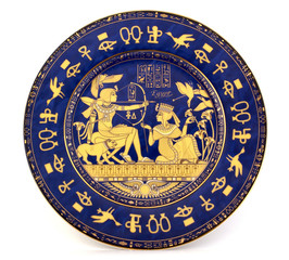 Egyptian style decorative plate
