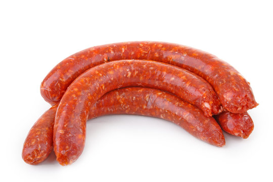 merguez sur fond blanc