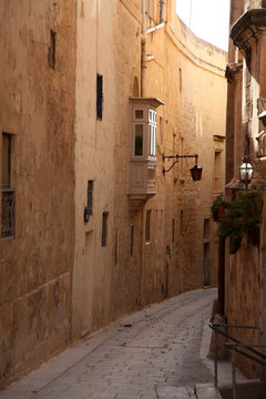 Fototapeta Alley in Mdina, Malta
