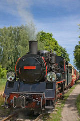 Fototapeta premium Vintage steam engine train