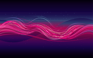 neon lines abstract vector