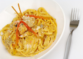 Fettuccine with Fork (Selective Focus)