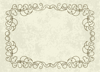 Decorative vintage frame.