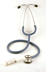 Stethoscope and test tubes