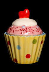 ceramic cupcake ornament