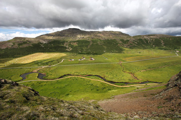 Iceland - valley in Geysir
