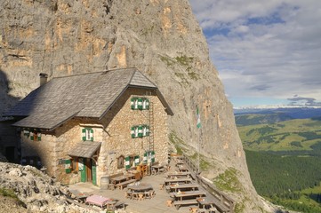 Mountain shelter italian Alps