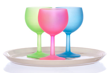 colored wine glasses