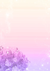 backgound with roses and stars