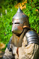 Acrylic prints Knights man in knight's helmet