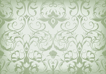 Seamless wallpaper pattern, pale green